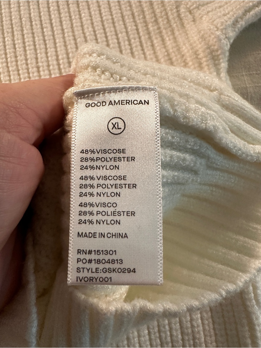 Good American white Ribbed Knit Sweater - Picture 7 of 7